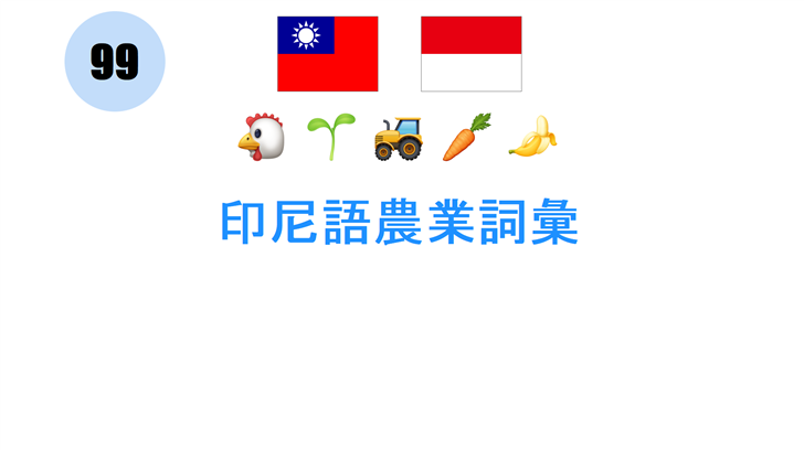 印尼語農業詞彙